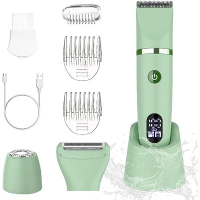Épilateur RFC-2018 Femmes Rasoir HATTEKER Tondeuse Poils Visage 3-en-1 Wet&Dry Vert - Publicité Épilateur RFC-2018 Femmes Rasoir HATTEKER Tondeuse Poils Visage 3-en-1 Wet&Dry Vert - Publicité