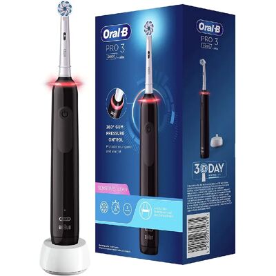 Oral-B PRO 3 3000 Sensitive Clean Black Edition - Publicité Oral-B PRO 3 3000 Sensitive Clean Black Edition - Publicité