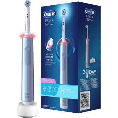 Oral-b brosse à dents électrique Pro 3 3000 - Bleu - Publicité Oral-b brosse à dents électrique Pro 3 3000 - Bleu - Publicité