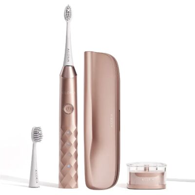 Brosse à dents électrique AILORIA Shine Bright - 3 modes, quartz rose - Publicité Brosse à dents électrique AILORIA Shine Bright - 3 modes, quartz rose - Publicité
