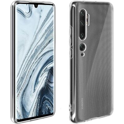 Avizar Xiaomi Mi Note 10/10 Pro - Coque Silicone et Film Verre - Translucide - Publicité Avizar Xiaomi Mi Note 10/10 Pro - Coque Silicone et Film Verre - Translucide - Publicité