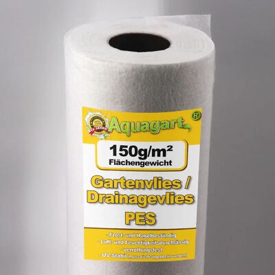 AQUAGART Géotextile 150g/m² - Durable, Résistant aux UV, 1m de large - Publicité AQUAGART Géotextile 150g/m² - Durable, Résistant aux UV, 1m de large - Publicité