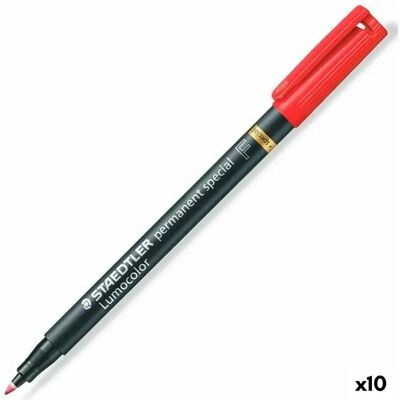 Staedtler Marqueur permanent Lumocolor Rouge - Publicité Staedtler Marqueur permanent Lumocolor Rouge - Publicité