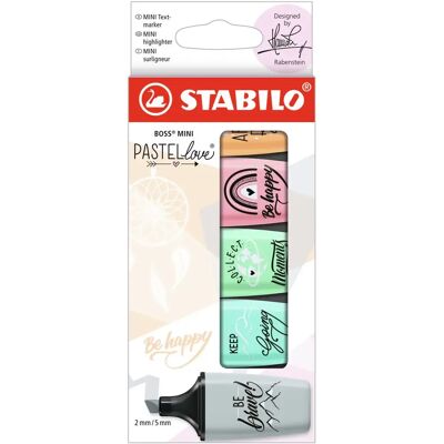 Surligneur STABILO Mini Pastelove 2.0 - Couleurs Pastel, Double Pointe, Compact - Publicité Surligneur STABILO Mini Pastelove 2.0 - Couleurs Pastel, Double Pointe, Compact - Publicité