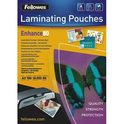 Fellowes Laminating Pouches A3 - Transparent - Publicité Fellowes Laminating Pouches A3 - Transparent - Publicité