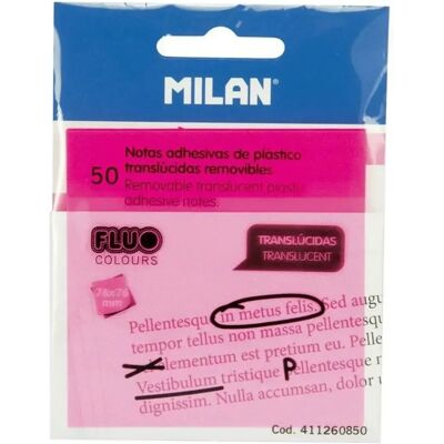 Milan Notes Adhésives Translucides - Publicité Milan Notes Adhésives Translucides - Publicité