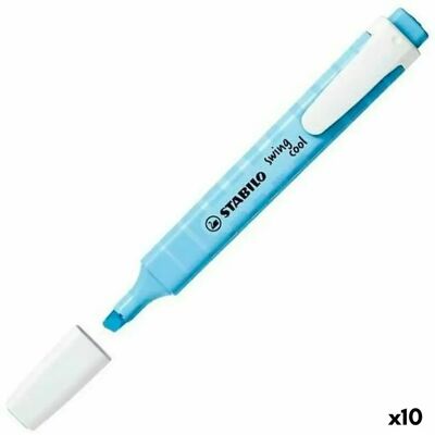 Surligneur Stabilo Bleu (10 unités) - Publicité Surligneur Stabilo Bleu (10 unités) - Publicité