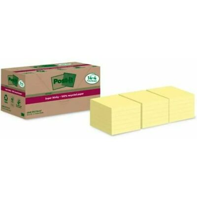 Post-it Notes Adhésives Jaunes - 18 unités - Publicité Post-it Notes Adhésives Jaunes - 18 unités - Publicité