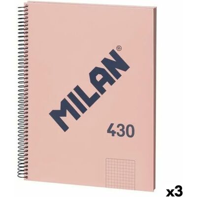 Milan Carnet 430 - Rose - Publicité Milan Carnet 430 - Rose - Publicité