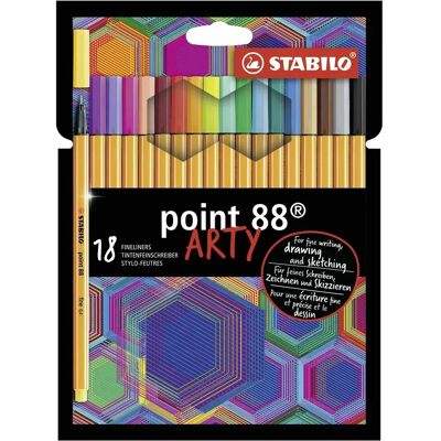 STABILO Point 88 ARTY Fineliner Couleurs Assorties - Fineliner - Publicité STABILO Point 88 ARTY Fineliner Couleurs Assorties - Fineliner - Publicité