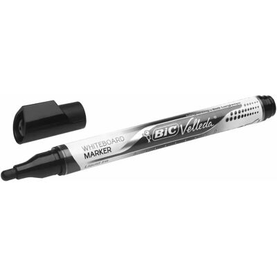 Bic Marqueur Velleda Noir (12 Unités) - Publicité Bic Marqueur Velleda Noir (12 Unités) - Publicité