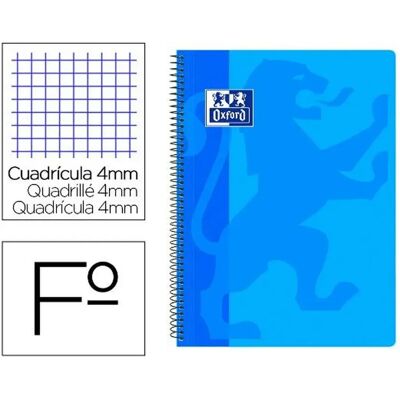 Oxford Cahier 400106965 Bleu A4 80 Volets - Publicité Oxford Cahier 400106965 Bleu A4 80 Volets - Publicité