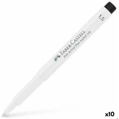 FABER-CASTELL Marqueur permanent - Blanc - Publicité FABER-CASTELL Marqueur permanent - Blanc - Publicité
