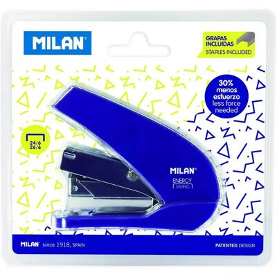 Milan Agrafeuse Bleu Métal - Publicité Milan Agrafeuse Bleu Métal - Publicité