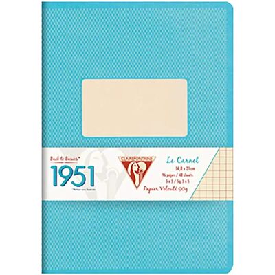 Clairefontaine Cahier 1951 A5 - Turquoise - Publicité Clairefontaine Cahier 1951 A5 - Turquoise - Publicité