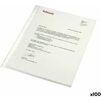 Esselte - Étui Transparent A4 - Lot de 100 - Publicité Esselte - Étui Transparent A4 - Lot de 100 - Publicité