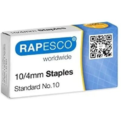 Rapesco Agrafes 10/4 pour agrafeuse - 1000 pièces - Publicité Rapesco Agrafes 10/4 pour agrafeuse - 1000 pièces - Publicité