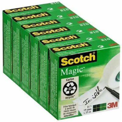 Scotch Magic Ruban invisible - Lot de 6 - Publicité Scotch Magic Ruban invisible - Lot de 6 - Publicité