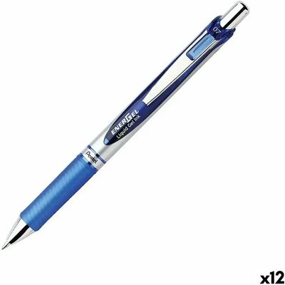 Stylo gel Pentel Energel XM Klick 0.7 Bleu 12 Pièces - Publicité Stylo gel Pentel Energel XM Klick 0.7 Bleu 12 Pièces - Publicité