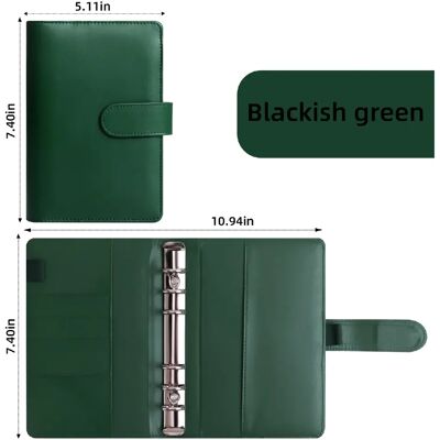 Generalia Carnet A6 rechargeable en cuir PU avec pochette zippée, organisateur budget, des - Publicité Generalia Carnet A6 rechargeable en cuir PU avec pochette zippée, organisateur budget, des - Publicité