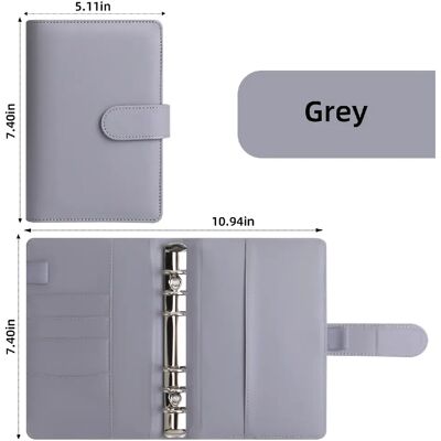 Generalia Carnet à anneaux A6 avec enveloppe, planificateur budget et organisateur grise - Publicité Generalia Carnet à anneaux A6 avec enveloppe, planificateur budget et organisateur grise - Publicité