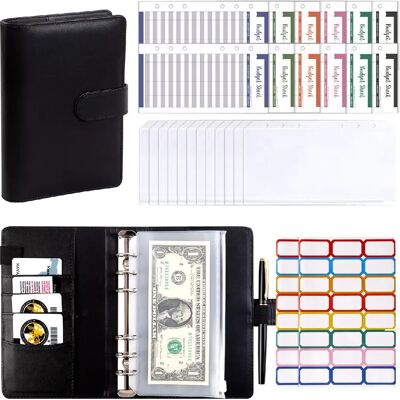 Generalia Carnet planification budgétaire A6 en cuir PU avec poche zippée, organisateur 12 - Publicité Generalia Carnet planification budgétaire A6 en cuir PU avec poche zippée, organisateur 12 - Publicité