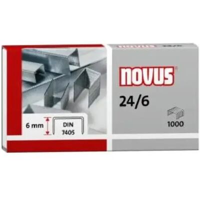 Novus 24/6 Boîte de 1000 agrafes galvanisées - Publicité Novus 24/6 Boîte de 1000 agrafes galvanisées - Publicité