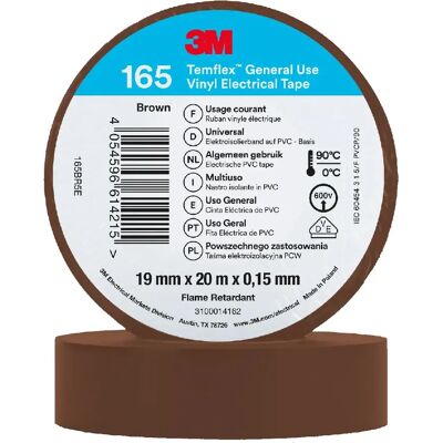 Ruban électrique PVC marron 3M - Ruban isolant - Marron - 3M - Publicité Ruban électrique PVC marron 3M - Ruban isolant - Marron - 3M - Publicité