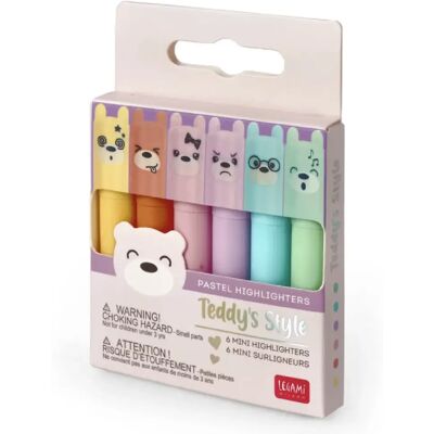 Légami Coffret surligneurs Teddy's Style - 6 pièces - Publicité Légami Coffret surligneurs Teddy's Style - 6 pièces - Publicité