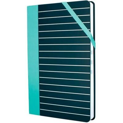 Milan Carnet Stripe Noir Vert - Publicité Milan Carnet Stripe Noir Vert - Publicité