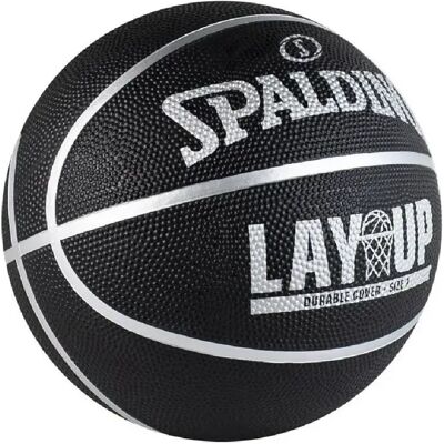 Spalding Lay Up T7 - Ballon de basketball noir - Revêtement durable - Publicité Spalding Lay Up T7 - Ballon de basketball noir - Revêtement durable - Publicité