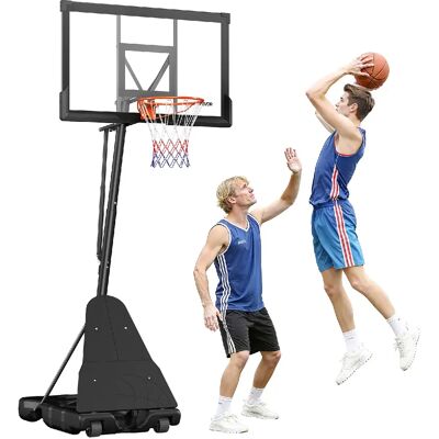 VEVOR X031-26BXY - Panier de basket sur pied mobile 3,05 m - Panneau PC 130 cm - Cadre acier - Base à remplir - Publicité VEVOR X031-26BXY - Panier de basket sur pied mobile 3,05 m - Panneau PC 130 cm - Cadre acier - Base à remplir - Publicité