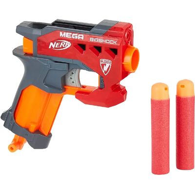 Nerf Pistolet Mega Elite Bigshock - Rouge - Publicité Nerf Pistolet Mega Elite Bigshock - Rouge - Publicité