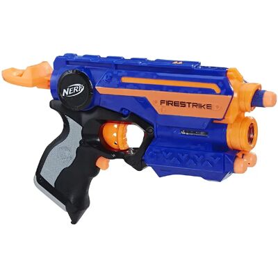 Nerf Elite Firestrike pistolet - Bleu - Publicité Nerf Elite Firestrike pistolet - Bleu - Publicité