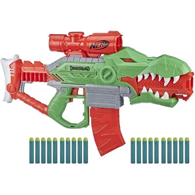 Nerf DinoSquad Rex-Rampage fusil - 20 pièces - Publicité Nerf DinoSquad Rex-Rampage fusil - 20 pièces - Publicité