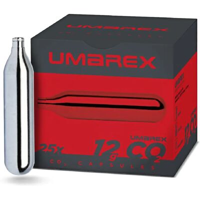 Umarex Cartouches CO2 12 g airsoft - 25 unités - Publicité Umarex Cartouches CO2 12 g airsoft - 25 unités - Publicité