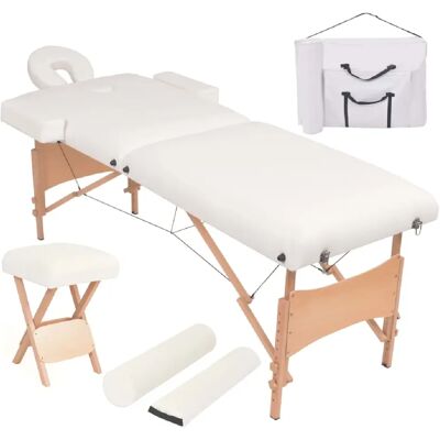 Ensemble de table et tabouret de massage vidaXL - Pliable, Réglable, 150kg - Publicité Ensemble de table et tabouret de massage vidaXL - Pliable, Réglable, 150kg - Publicité