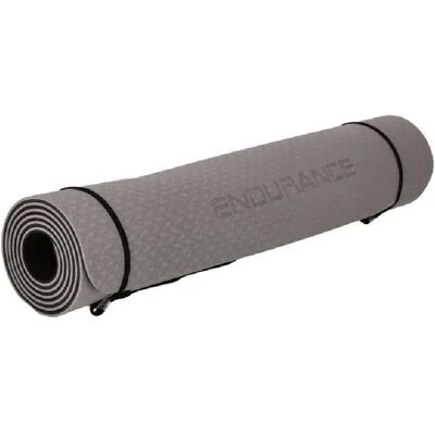 ENDURANCE Tapis de yoga 6 mm - Gris - Publicité ENDURANCE Tapis de yoga 6 mm - Gris - Publicité