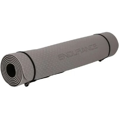ENDURANCE Tapis de yoga 6 mm gris TPE - Publicité ENDURANCE Tapis de yoga 6 mm gris TPE - Publicité