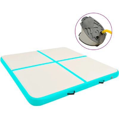 Tapis de Gymnastique Gonflable avec Pompe 200x200x15 cm PVC Vert - Tapis de Gymnastique - Publicité Tapis de Gymnastique Gonflable avec Pompe 200x200x15 cm PVC Vert - Tapis de Gymnastique - Publicité