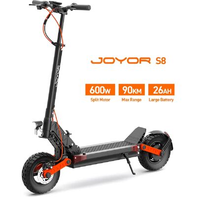 Trottinette électrique JOYOR S8,pliable,moteur 600W,48V 26Ah,orange - Publicité Trottinette électrique JOYOR S8,pliable,moteur 600W,48V 26Ah,orange - Publicité