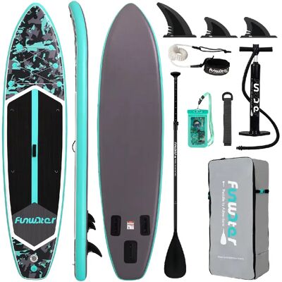 FUNWATER SUPFW32C SUP Board Wide Stable Max 180kg 350x83x15cm - Publicité FUNWATER SUPFW32C SUP Board Wide Stable Max 180kg 350x83x15cm - Publicité