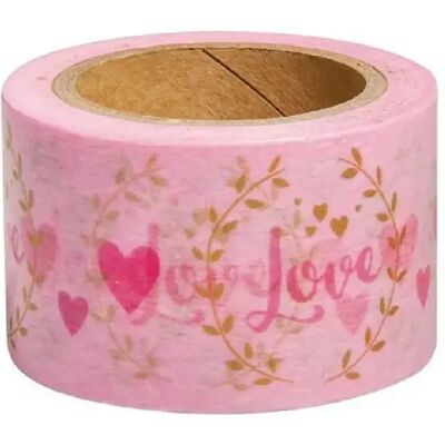 Rayher Washi Tape Love - Blanc - Publicité Rayher Washi Tape Love - Blanc - Publicité