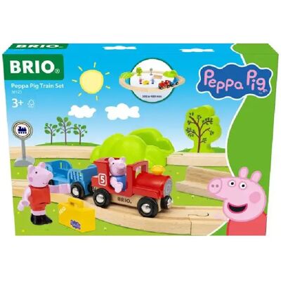 Brio 36123 Circuit de train en bois Peppa Pig - 18 pièces - Vert - Publicité Brio 36123 Circuit de train en bois Peppa Pig - 18 pièces - Vert - Publicité