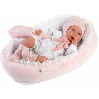 Poupée bébé rose Llorens avec berceau - Baby Doll - Publicité Poupée bébé rose Llorens avec berceau - Baby Doll - Publicité