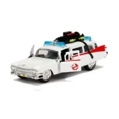 Modèle de voiture en métal Ghostbusters ECTO-1 Blanc - Échelle 1:32 - Publicité Modèle de voiture en métal Ghostbusters ECTO-1 Blanc - Échelle 1:32 - Publicité