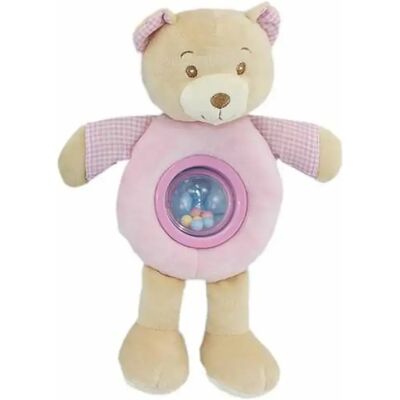 Bigbuy Peluche hochet ours - Rose - Publicité Bigbuy Peluche hochet ours - Rose - Publicité