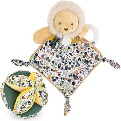 Linnea Ensemble balle sensorielle + doudou hochet polyester collection DUO BOH'AIME 2 pièces Lion - Publicité Linnea Ensemble balle sensorielle + doudou hochet polyester collection DUO BOH'AIME 2 pièces Lion - Publicité
