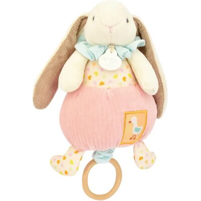 Linnea Doudou boîte à musique lapin Ciboulette polyester collection DANS MON JARDIN - Publicité Linnea Doudou boîte à musique lapin Ciboulette polyester collection DANS MON JARDIN - Publicité