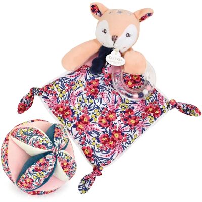Linnea Ensemble balle sensorielle + doudou hochet polyester collection DUO BOH'AIME 2 pièces Faon - Publicité Linnea Ensemble balle sensorielle + doudou hochet polyester collection DUO BOH'AIME 2 pièces Faon - Publicité